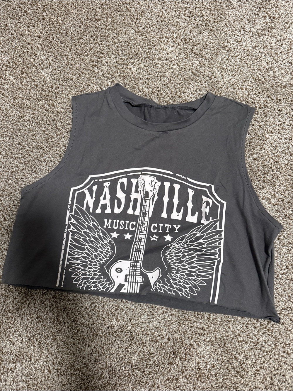 Nashville Music City Crop Tank Top
